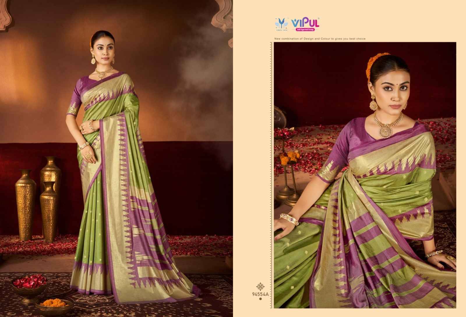 Chhaya silk 94554 Series By Vipul Fashion Indian Traditional Wear Collection Beautiful Stylish Fancy Colorful Party Wear & Occasional Wear Weightless Sarees At Wholesale Price